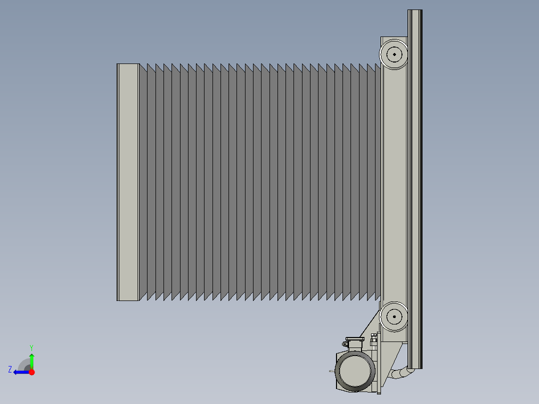 小型多功能折叠运输升降小车右视图