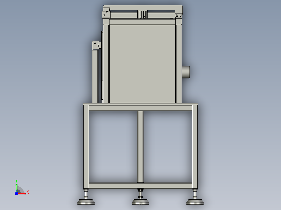 盒盖自动覆膜机前视图