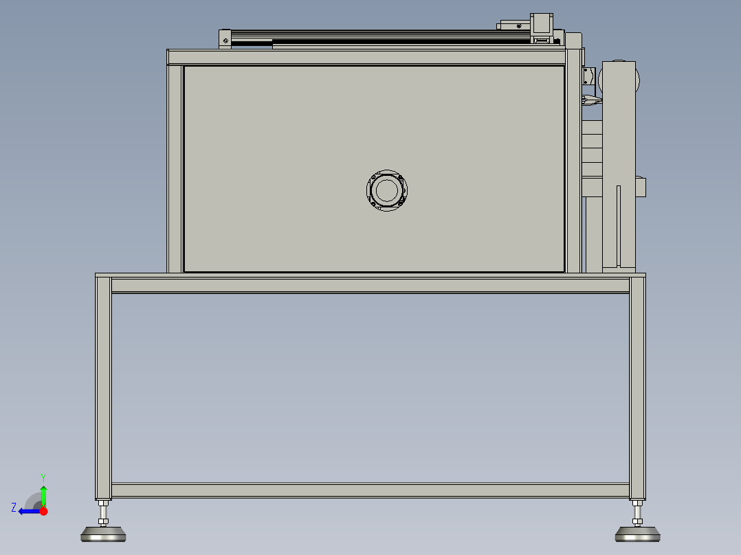 盒盖自动覆膜机右视图