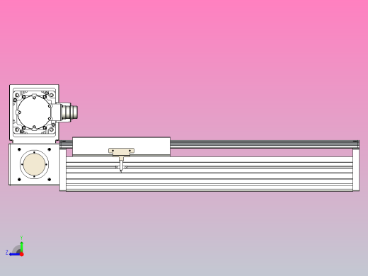 皮带直线轴半封闭可选导轨TPA-HNB-220D-176-L300-LU-C-P1K-N3右视缩略图