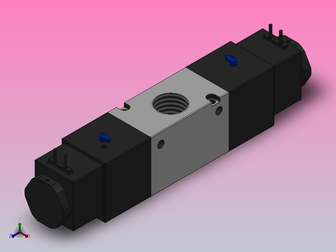 3V420-15电磁阀[3V420-15-W]正等轴测图