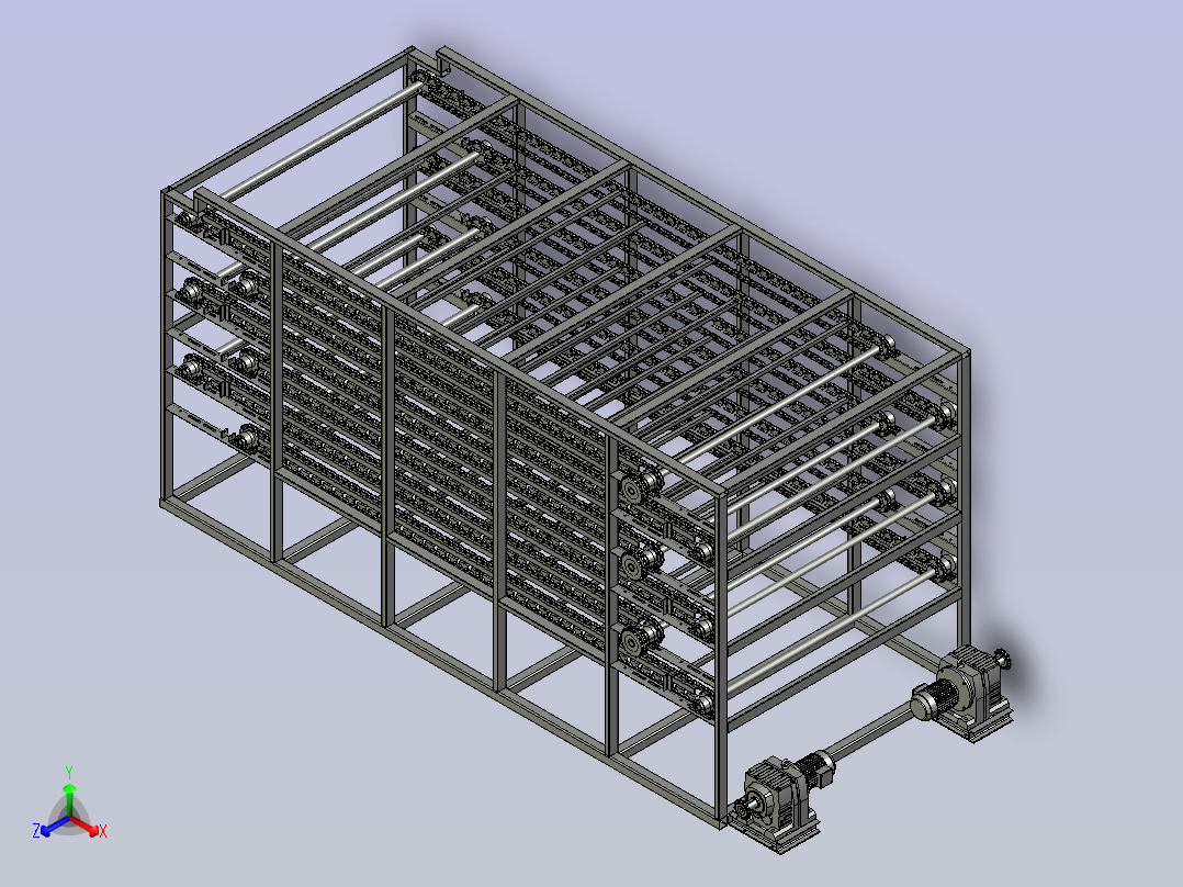 全不锈钢山药药材果蔬烘干设备主视图