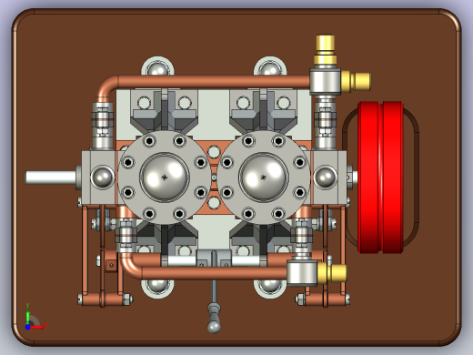 带倒档的立式双蒸汽机前视缩略图