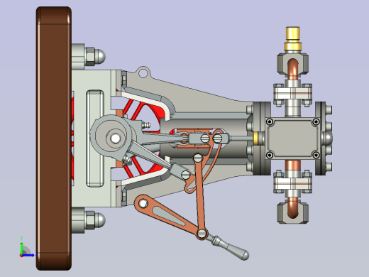 带倒档的立式双蒸汽机左视缩略图