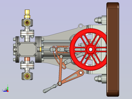 带倒档的立式双蒸汽机右视缩略图