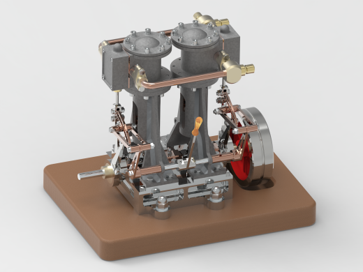 带倒档的立式双蒸汽机缩略图