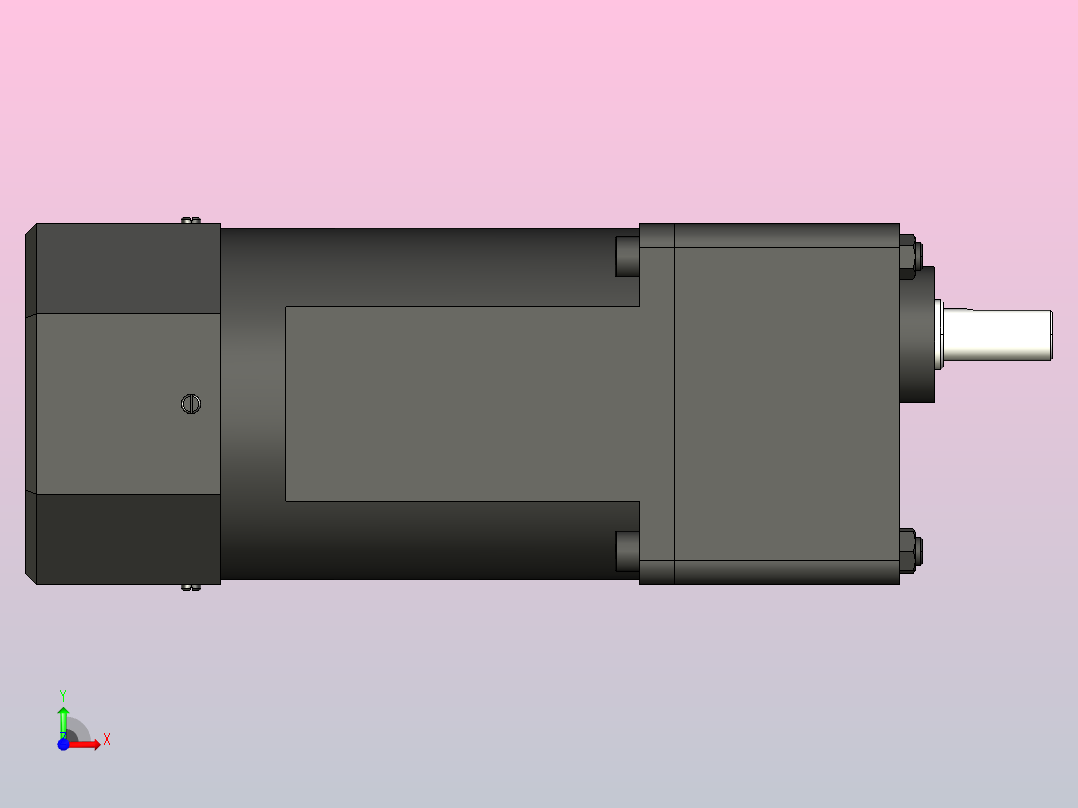 140W 微型减速电机[61K140GU-A]前视图