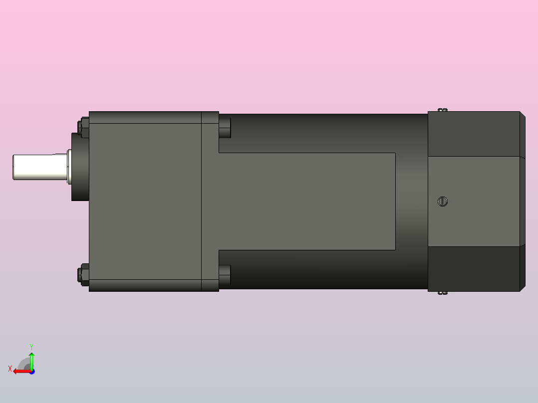 140W 微型减速电机[61K140GU-A]后视图