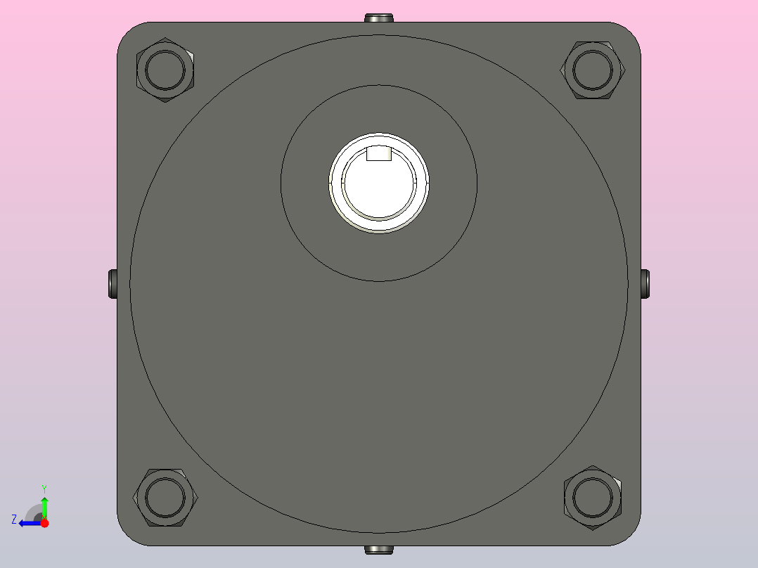 140W 微型减速电机[61K140GU-A]右视图