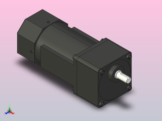 140W 微型减速电机[61K140GU-A]正等轴测缩略图