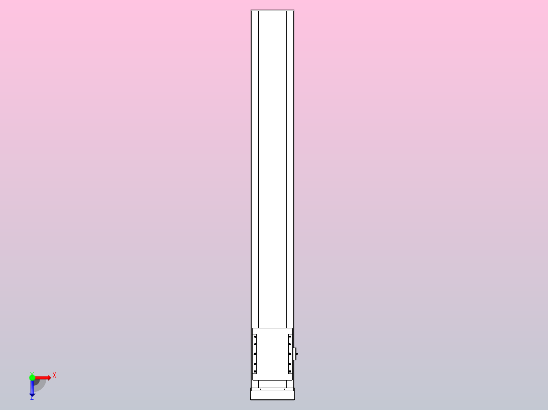 滚珠丝杠直线轴带导轨全封闭TPA-HCR-175D-2510C-L1250-MP-C-P75-N3俯视图