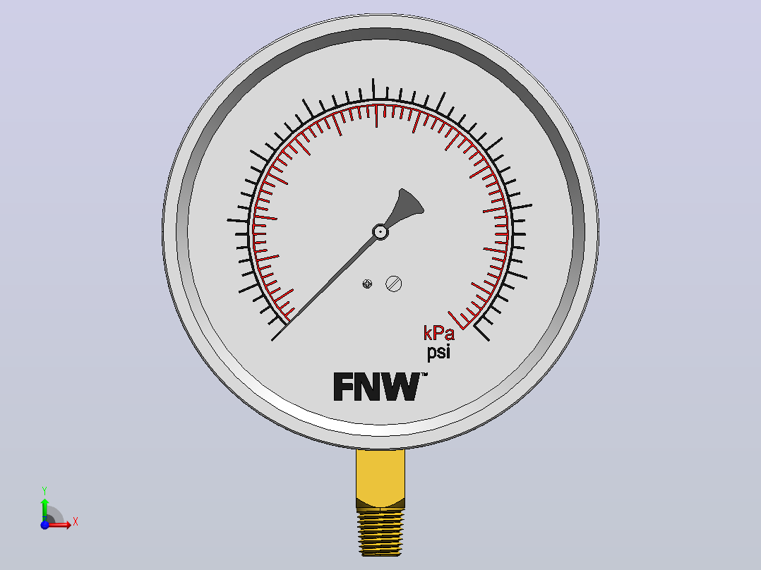 液位计，压力表FNW-FNWG0160R前视图