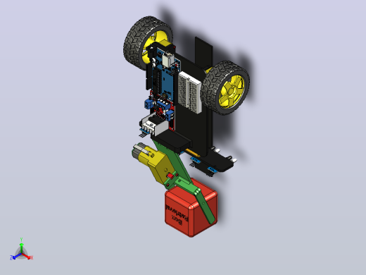带夹爪的循迹小车3D图纸 STEP格式