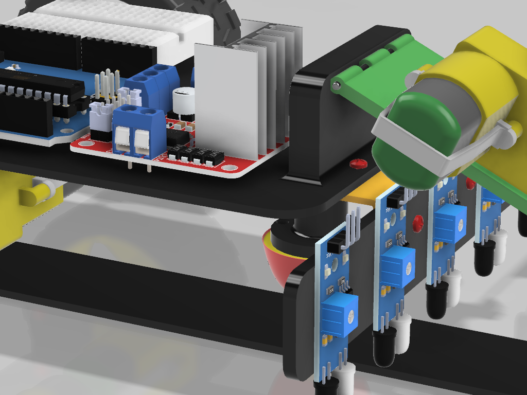 带夹爪的循迹小车3D图纸 STEP格式