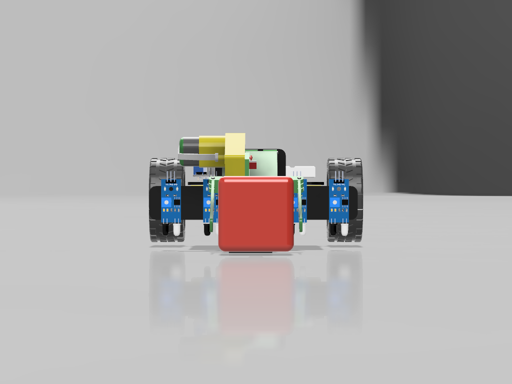 带夹爪的循迹小车3D图纸 STEP格式