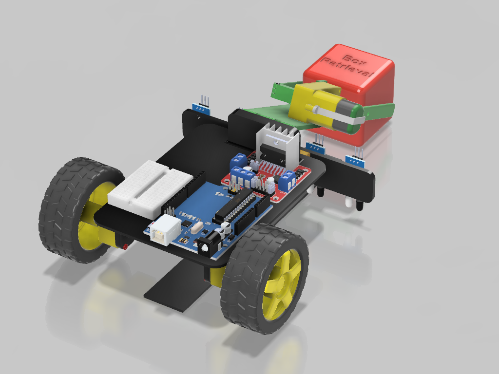 带夹爪的循迹小车3D图纸 STEP格式