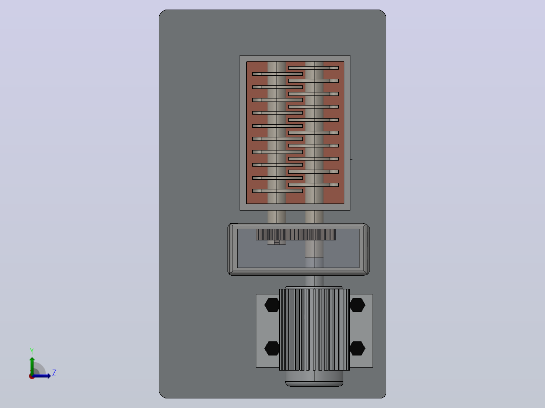 碎纸机paper-crusher-1831-模型格式为 stp左视图