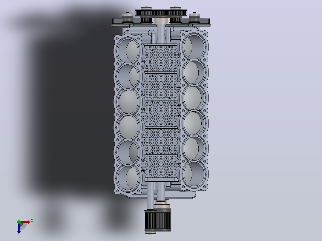 V12发动机俯视图