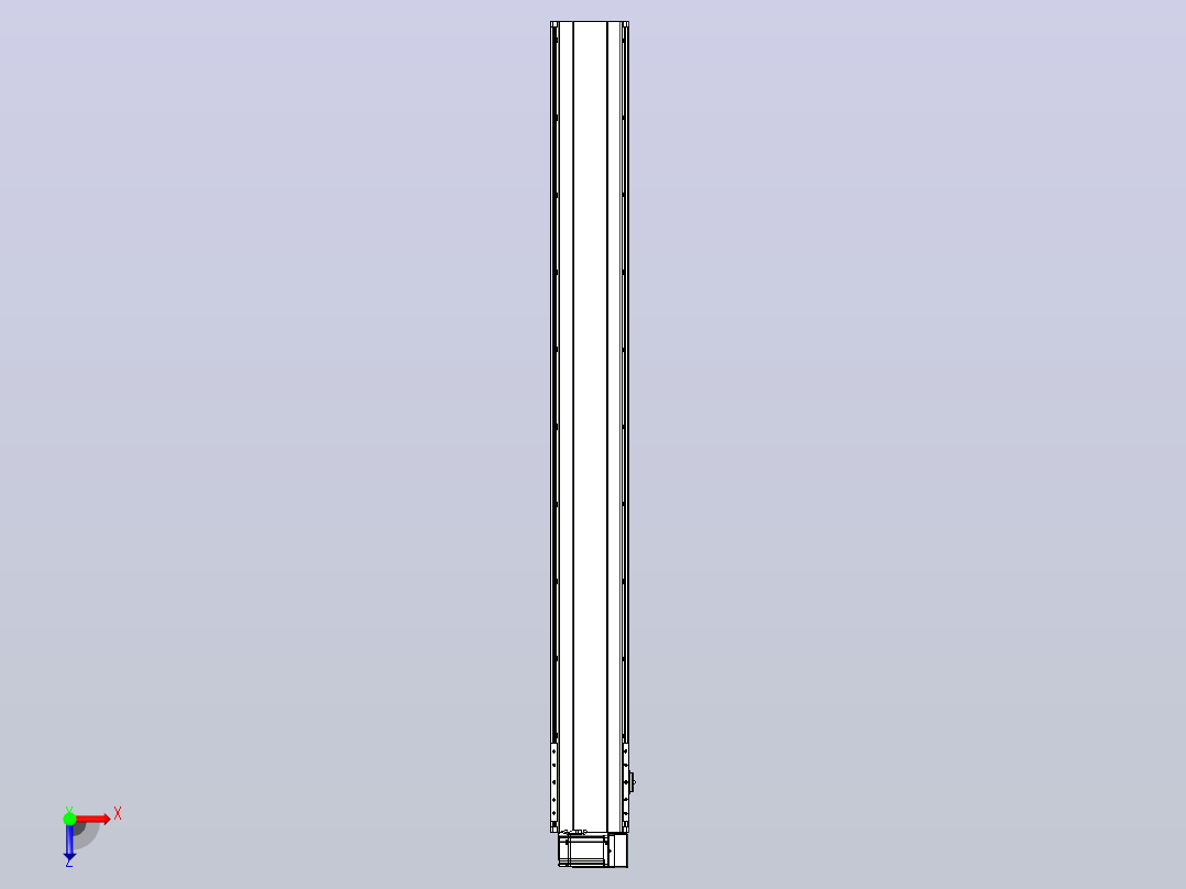 皮带直线轴半封闭可选导轨TPA-HNB-202D-140-L1750-RU-C-P75-N3俯视图