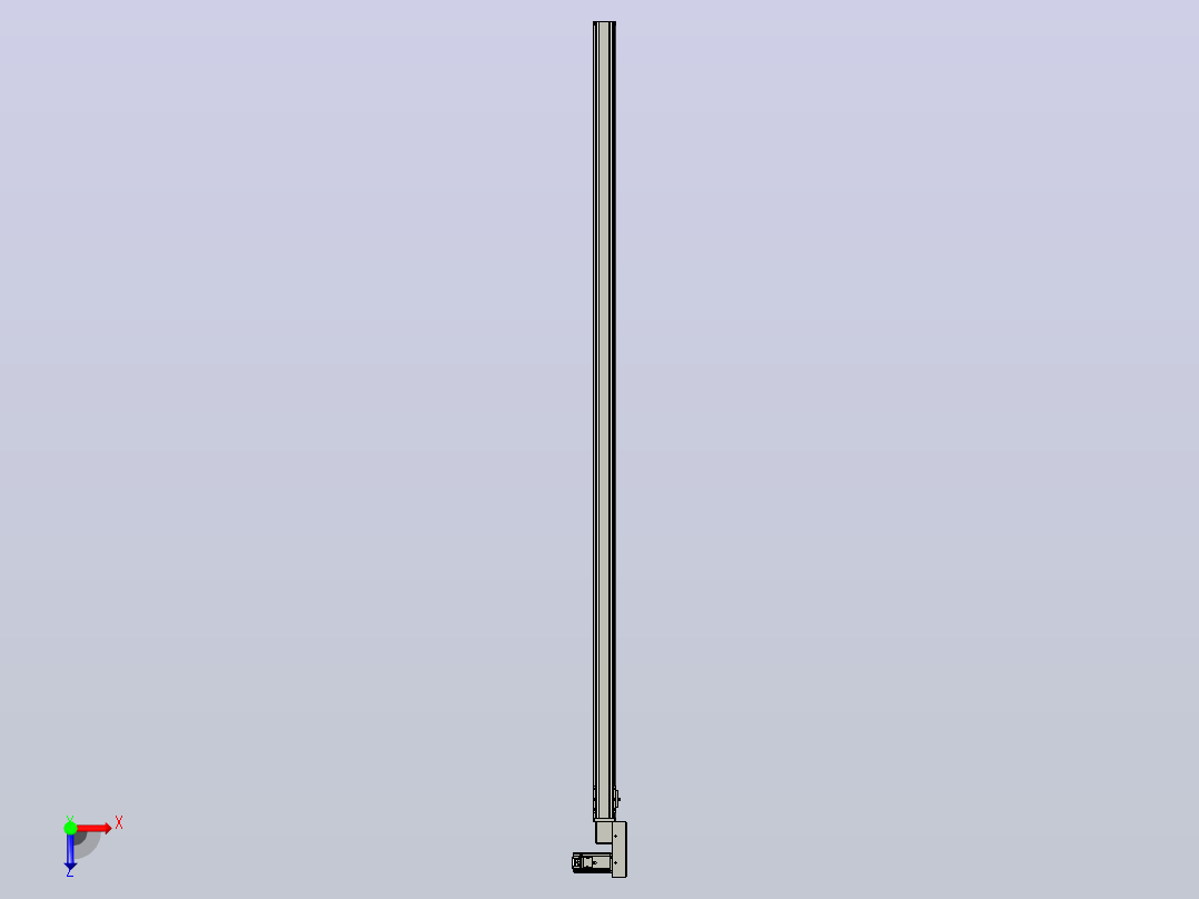 皮带直线轴半封闭可选导轨TPA-HNB-65S-90-L2200-MR-C-P10-N3俯视图