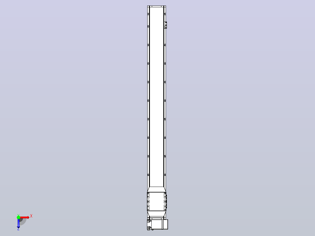 机器人皮带驱动直线轴TPA-GCB-150-P80-L1400-RP-M75-N3俯视图