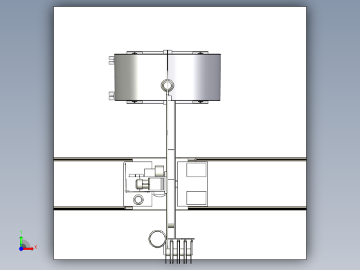 大直径圆柱形薄壁件焊接夹具前视缩略图