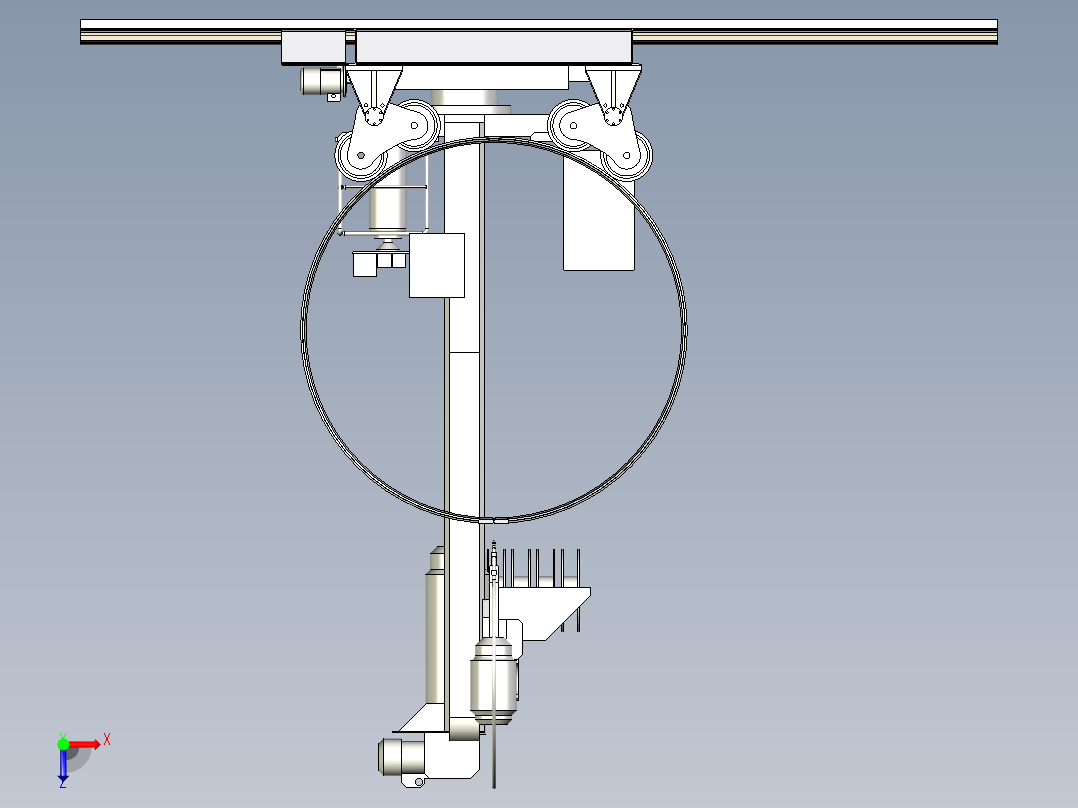 大直径圆柱形薄壁件焊接夹具俯视图