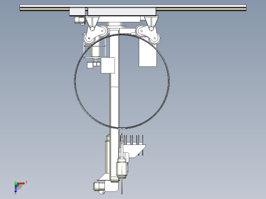 大直径圆柱形薄壁件焊接夹具俯视缩略图