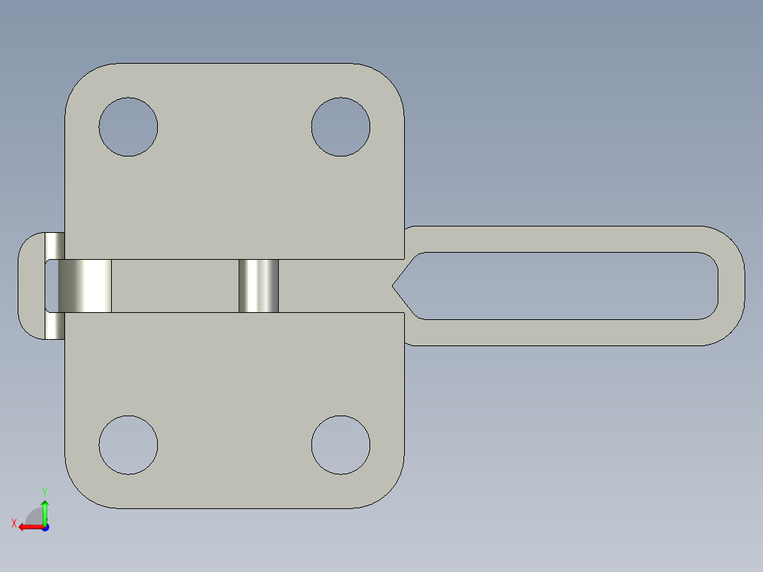 101-A1快速夹钳3D模型后视图