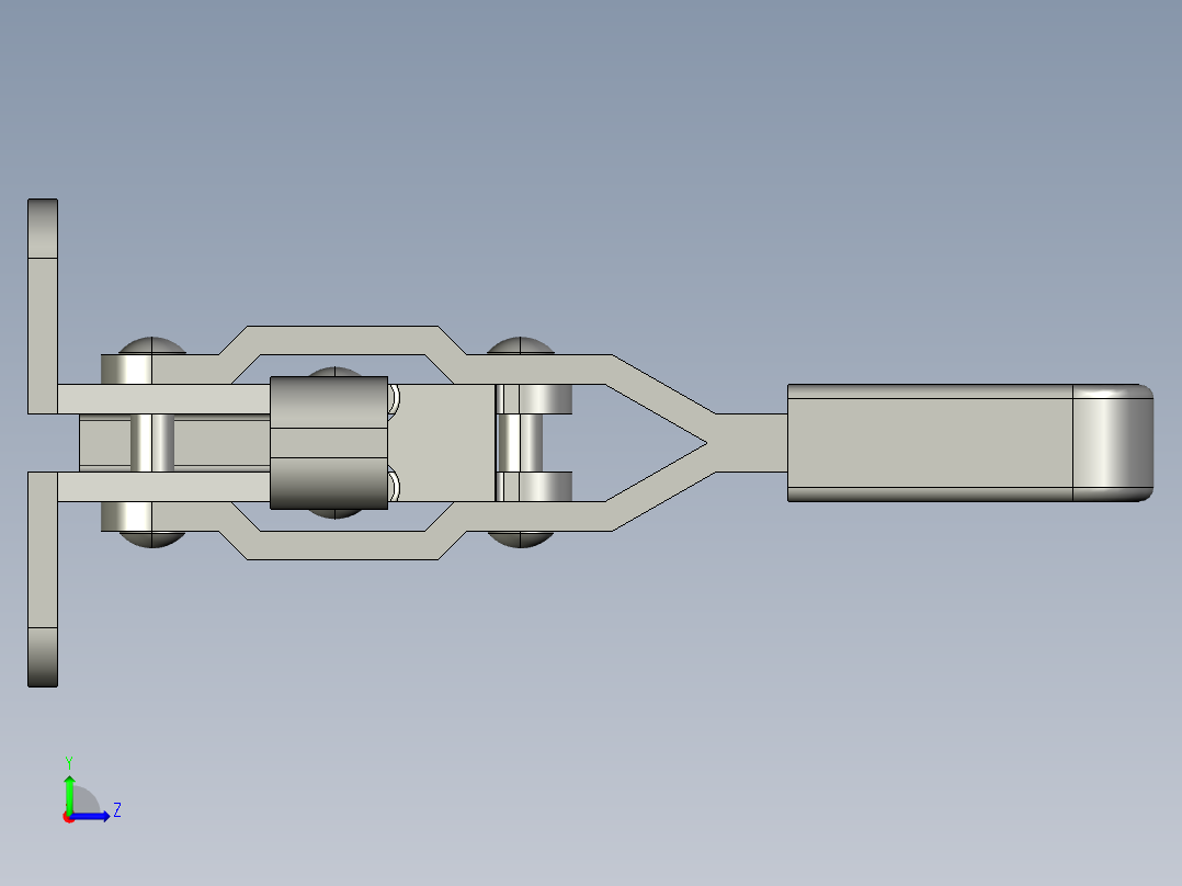 101-A1快速夹钳3D模型左视图