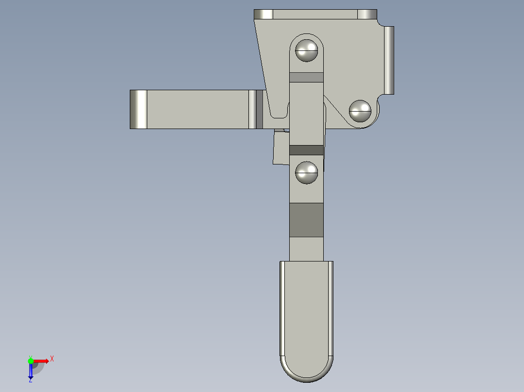 101-A1快速夹钳3D模型俯视图