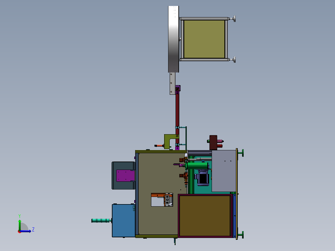 轴承打标涂油机左视图