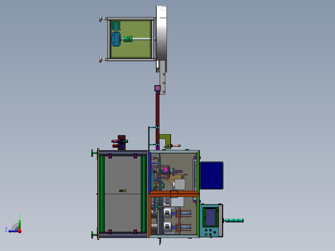 轴承打标涂油机右视图