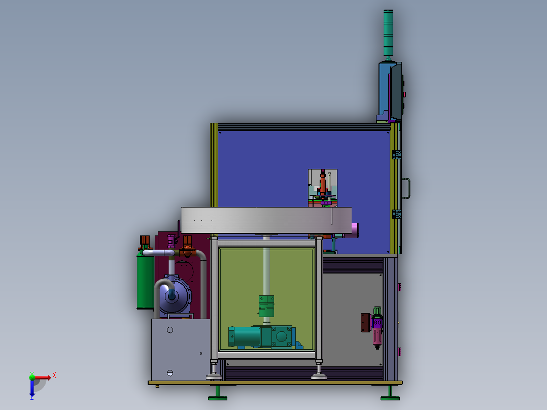 轴承打标涂油机俯视图