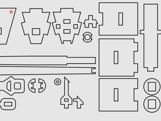 StuG III德国三号突击炮坦克模型图纸 激光雕刻 dxf svg格式缩略图