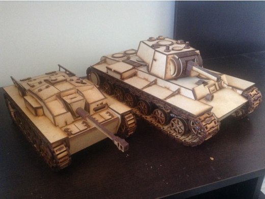 StuG III德国三号突击炮坦克模型图纸 激光雕刻 dxf svg格式缩略图