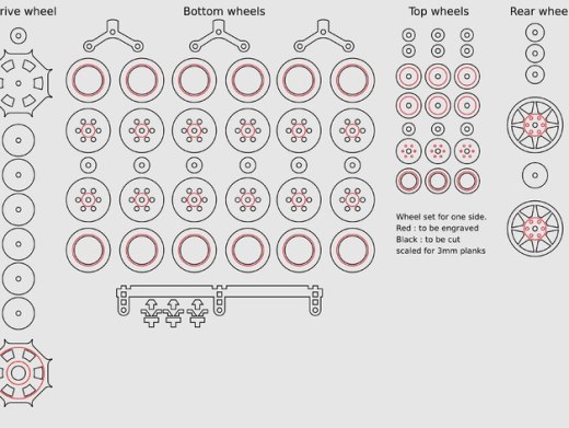 StuG III德国三号突击炮坦克模型图纸 激光雕刻 dxf svg格式缩略图