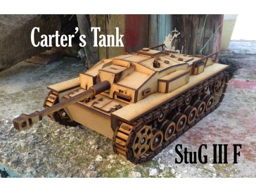 StuG III德国三号突击炮坦克模型图纸 激光雕刻 dxf svg格式缩略图