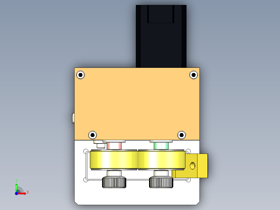 一组海绵清洁机构3D模型前视图