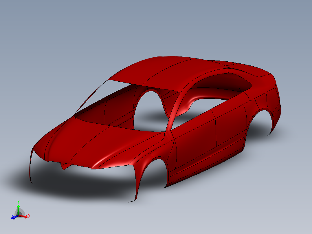solidworks 奥迪A4车身3d模型