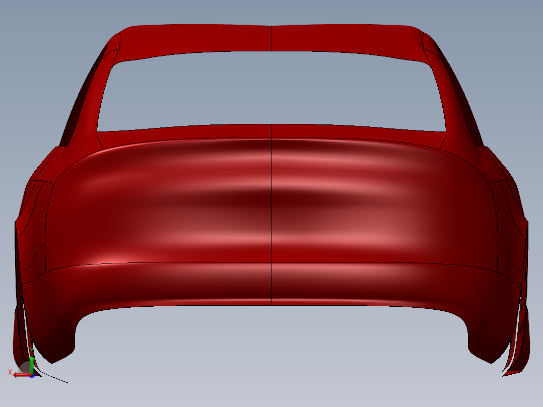 solidworks 奥迪A4车身3d模型后视图