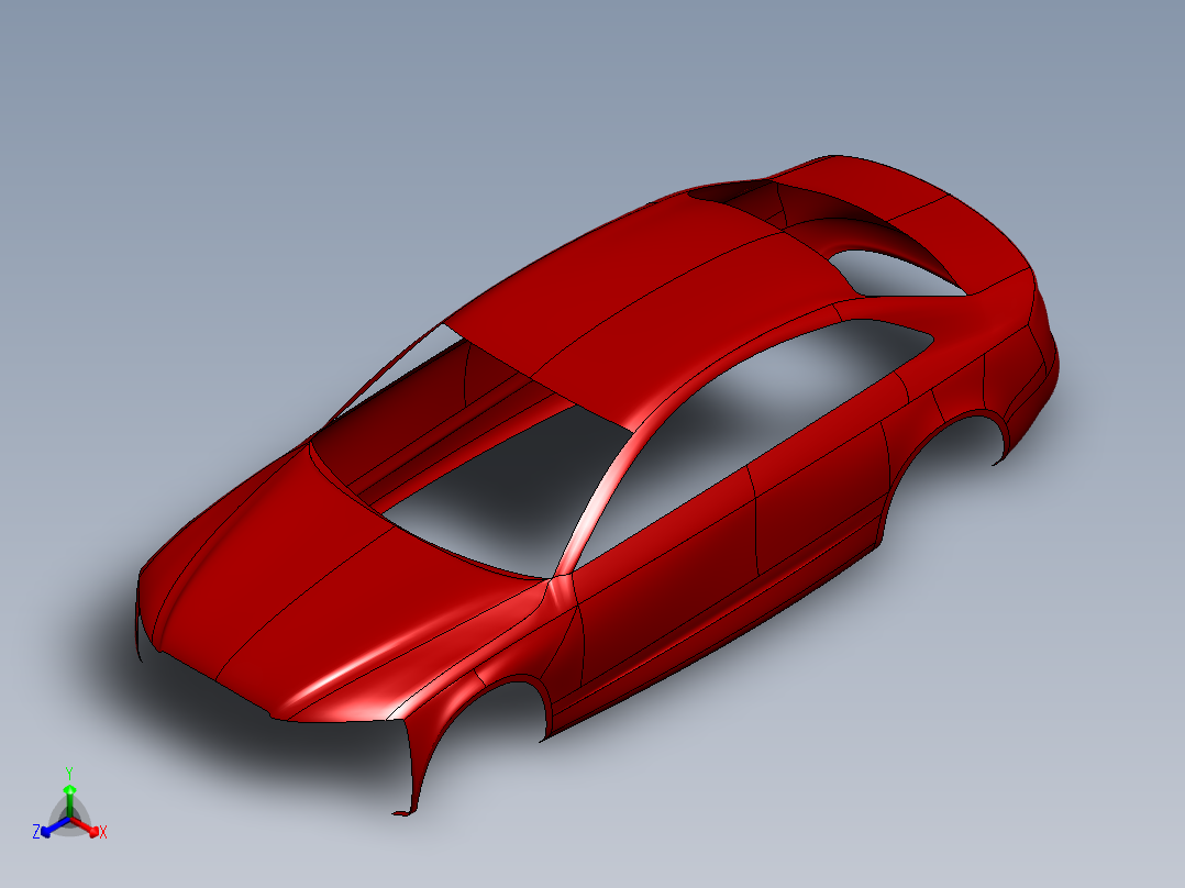 solidworks 奥迪A4车身3d模型正等轴测图