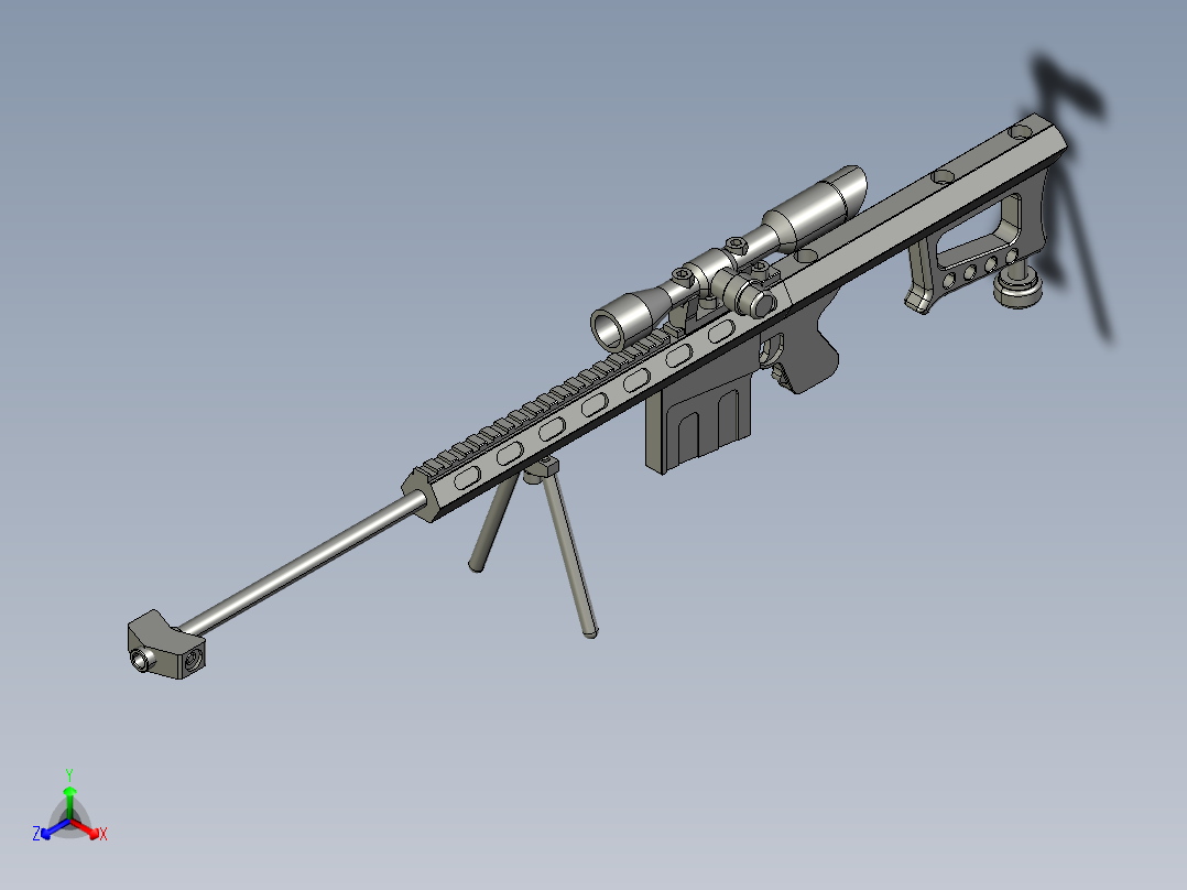 巴雷特3d图档正等轴测图