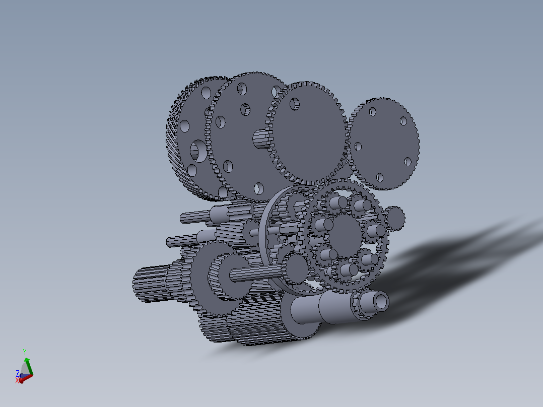 solidworks 减速箱内部结构图