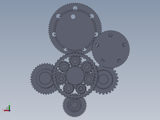 solidworks 减速箱内部结构图后视缩略图