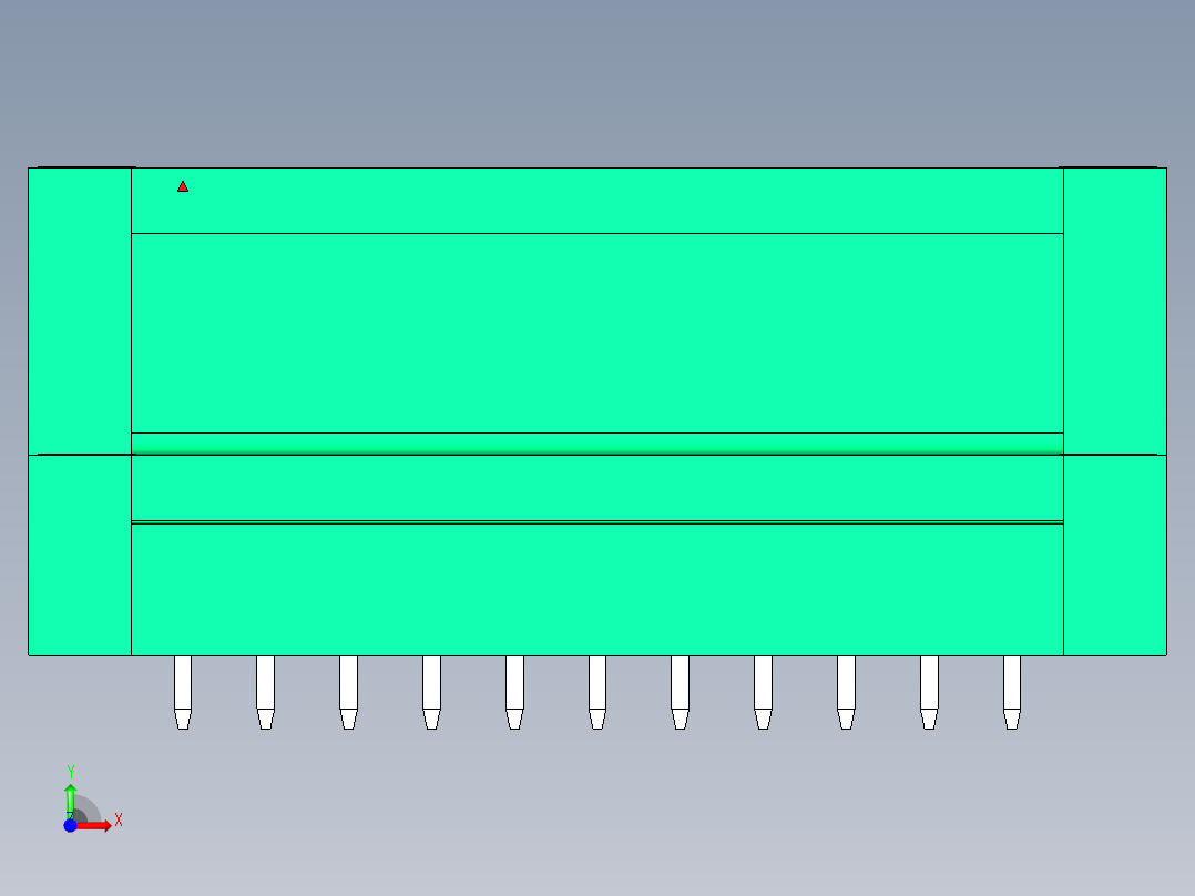DEGSON 15EDG（公头） 3.81mm 螺钉锁紧，插拔式接线端子 FullPack-15EDGVTM-3.81-22P-14-00AH前视图