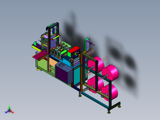 封边压花自动制片折叠口罩机