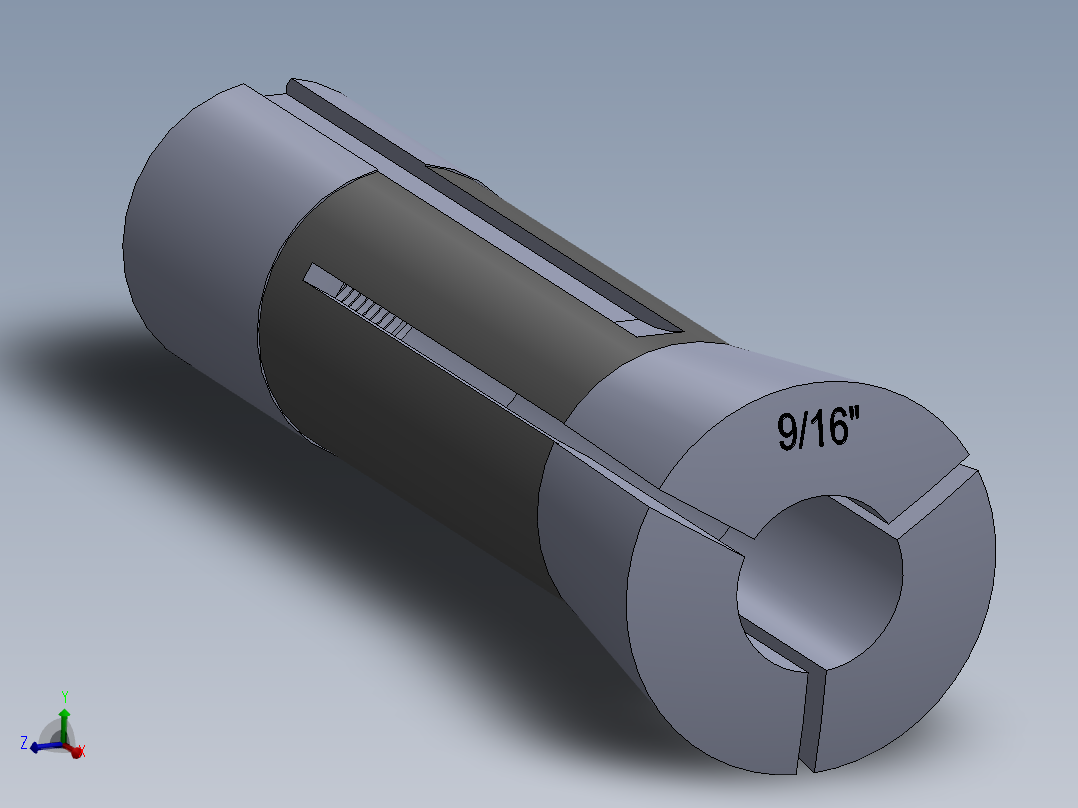 R8-夹头组-R8 COLLET 0.563.SLDPRT主视图