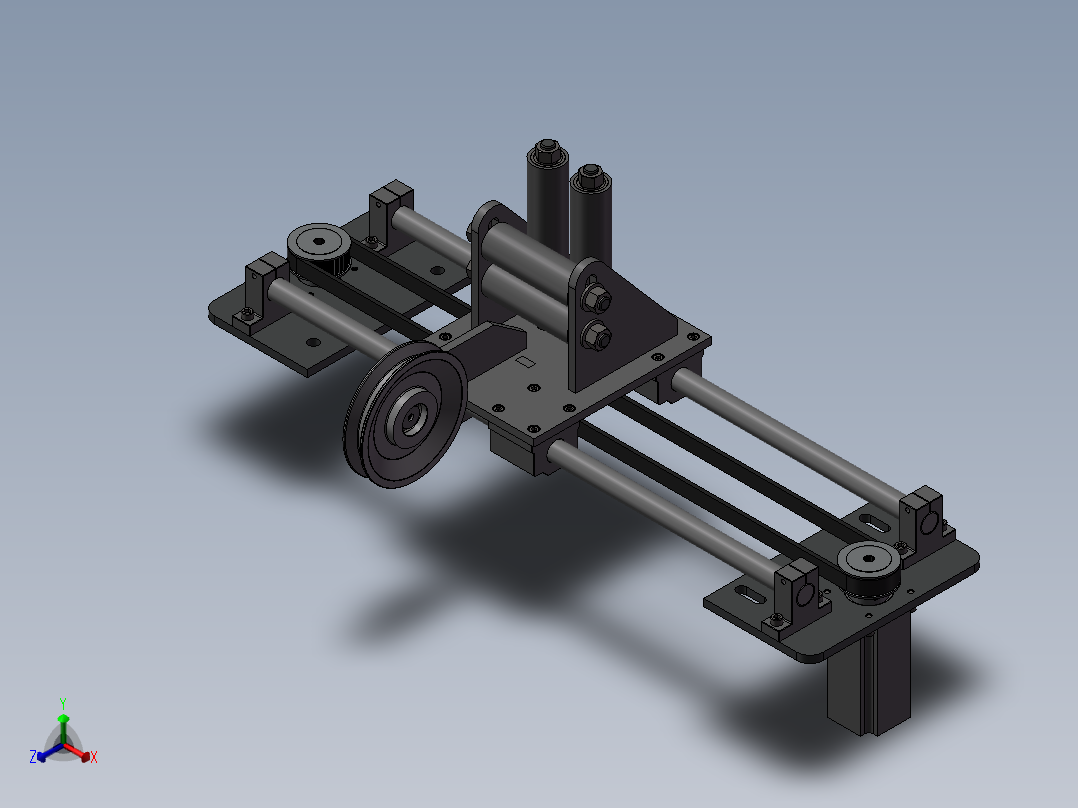 步进皮带线性运动装置设计 三维模型