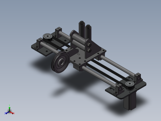 步进皮带线性运动装置设计 三维模型